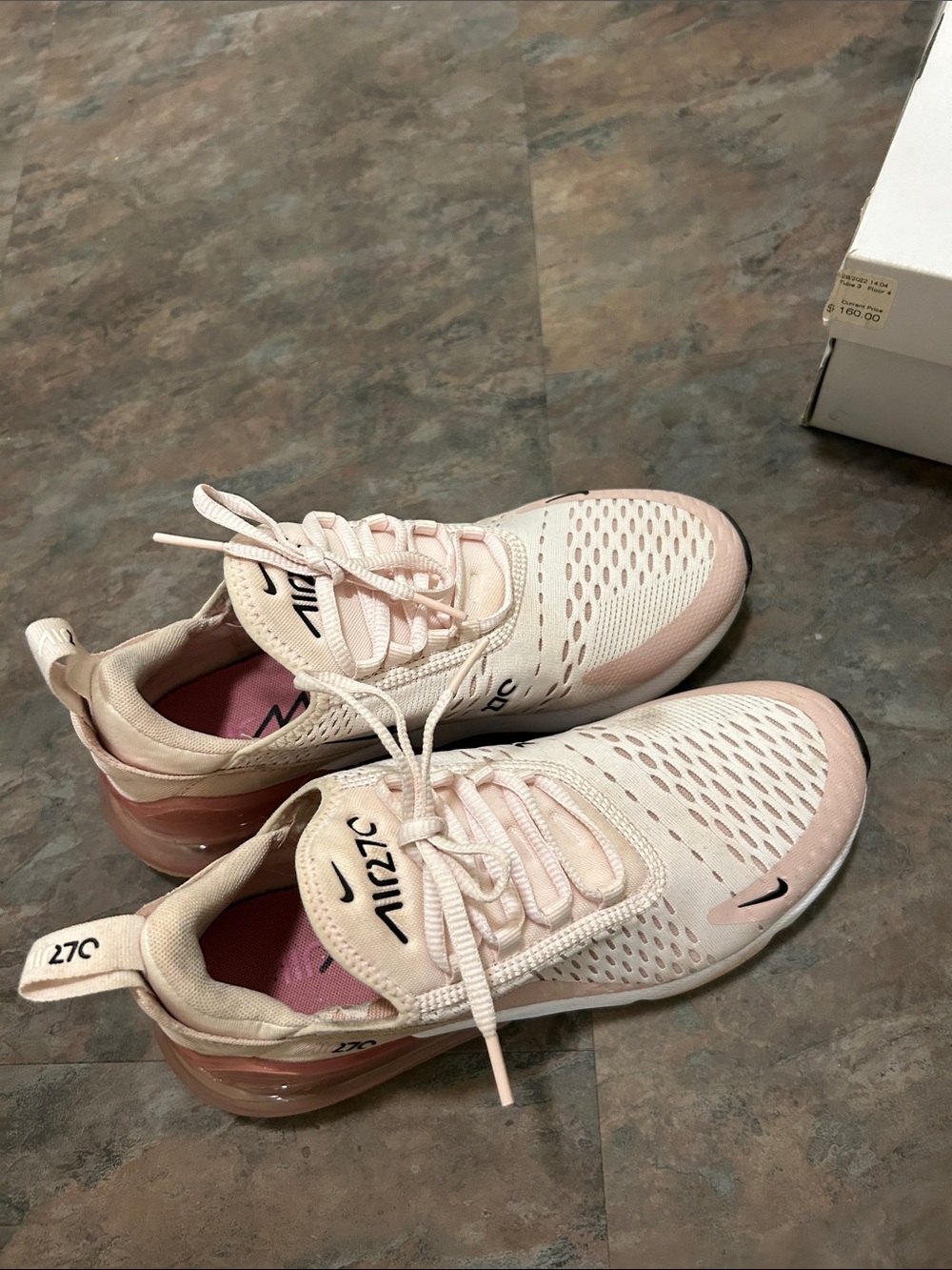 Women’s Ladies Nike Air270 Light Pink Running Sneakers Size 8 EUC with Box - Picture 9 of 16